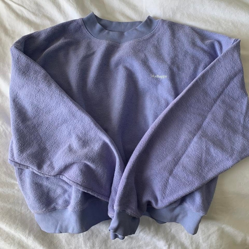 Madhappy Powder Purple Slightly‎ Cropped Crewneck - Picture 3 of 5